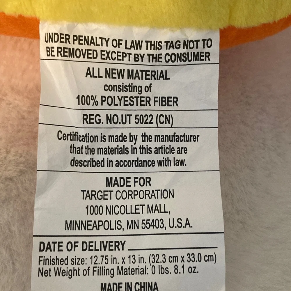 Target BP Halloween 2024 Candy Corn Plush Pillow